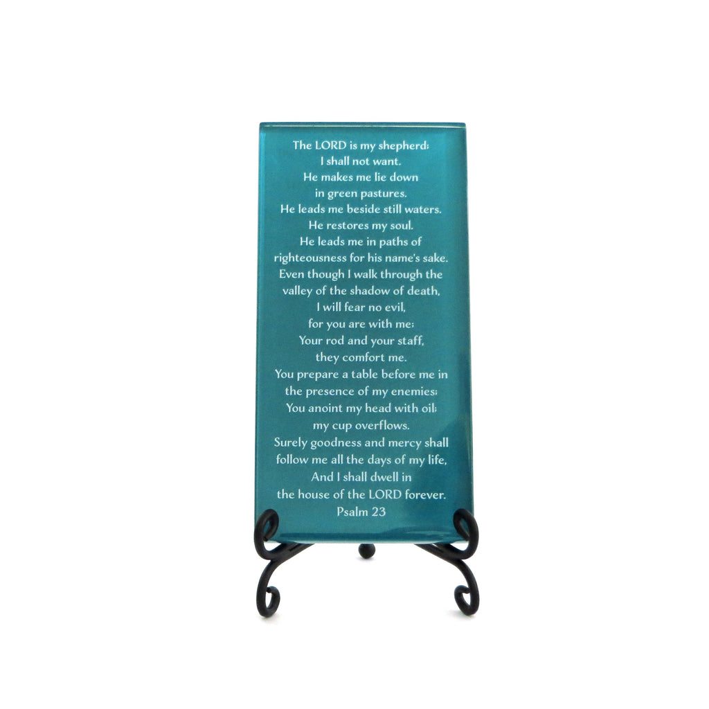Inspirational Glass Plaque - The 23rd Psalm