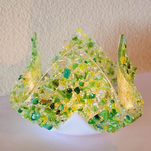 Candle Votive "Gorgeous Chips Green"