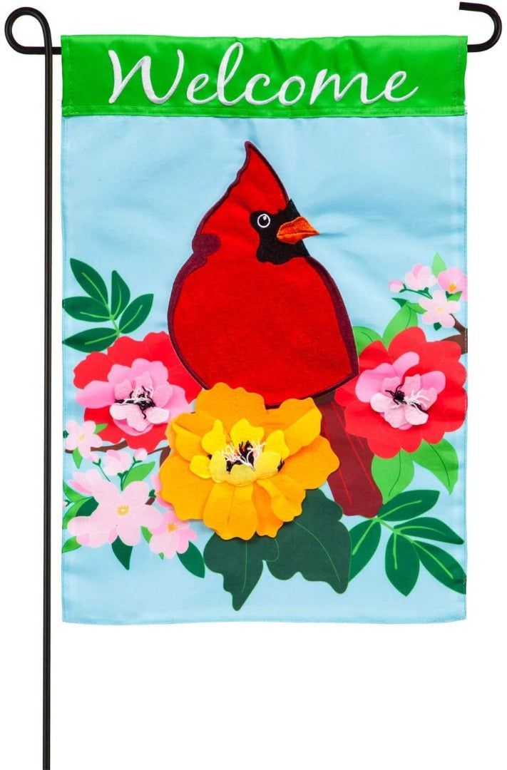 Garden Flag - Spring Cardinal Applique