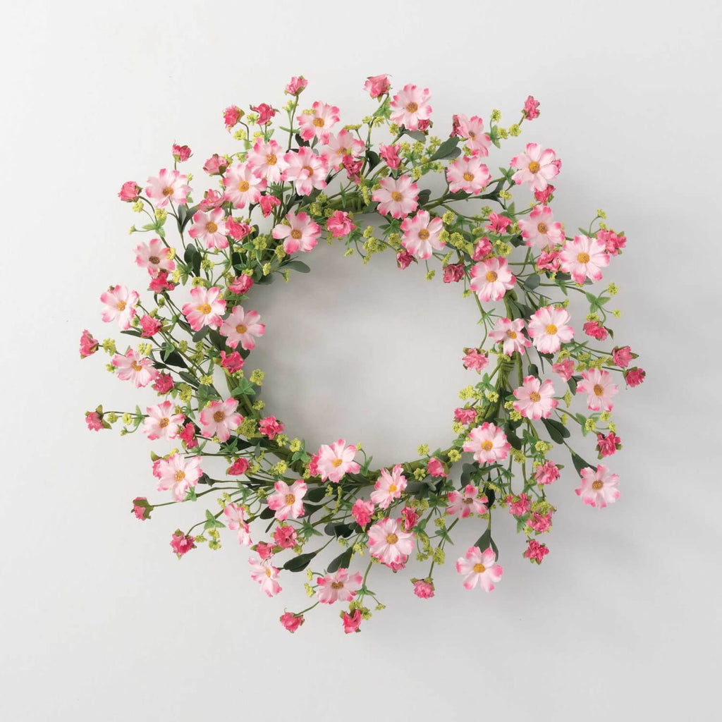 Wreath - Pink Wildflowers